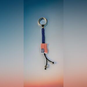 American Flag Patriotic Keychain